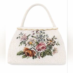 Vintage Hand-Beaded Floral Evening Bag – Made in Hong Kong